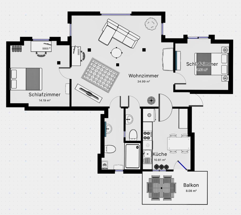 Woelkchen - Wohnung Mit Balkon, Holzdielen & Tv Bremerhaven Luaran gambar